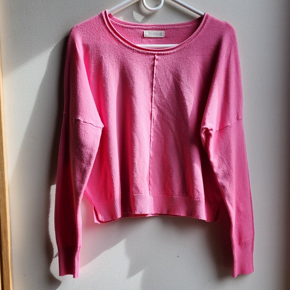 Em & Elle Pink Cropped Sweatshirt Size Small/Medium